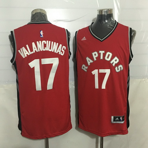 Men's Toronto Raptors #17 Jonas Valanciunas Red New NBA Rev 30 Swingman Jersey