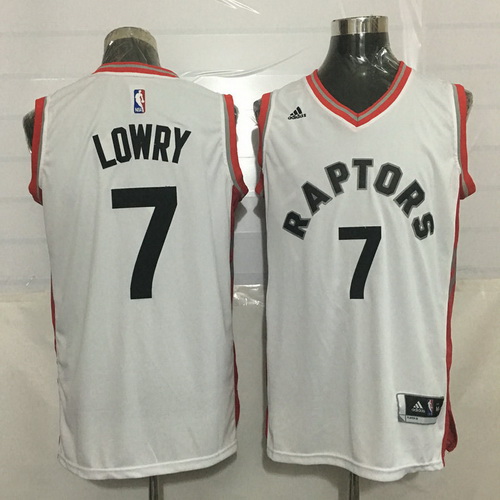 Men's Toronto Raptors #7 Kyle Lowry White New NBA Rev 30 Swingman Jersey