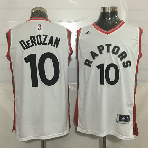 Men's Toronto Raptors #10 DeMar DeRozan White New NBA Rev 30 Swingman Jersey