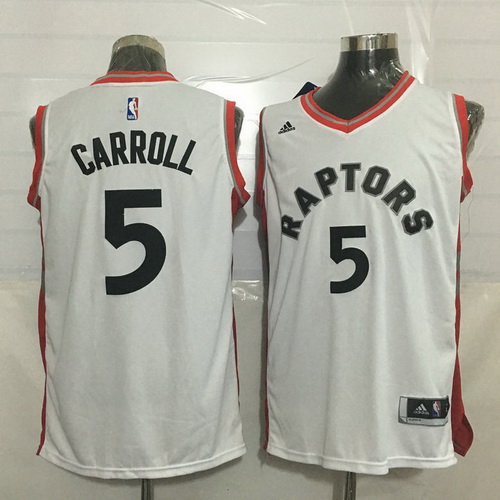 Men's Toronto Raptors #5 DeMarre Carroll White New NBA Rev 30 Swingman Jersey