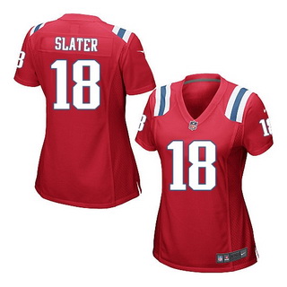 Women's New England Patriots #18 Matthew Slater Red NFL Nike Elite Jersey