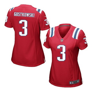 Women's New England Patriots #3 Stephen Gostkowski Red NFL Nike Game Jersey