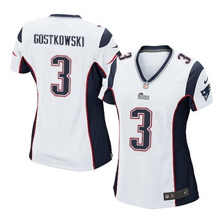 Women's New England Patriots #3 Stephen Gostkowski white NFL Nike Game Jersey