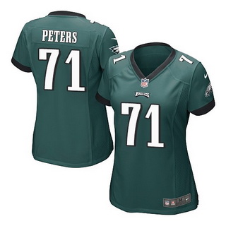 Women's Philadelphia Eagles #71 Jason Peters Green NFL Nike Game Jersey
