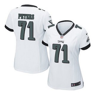 Women's Philadelphia Eagles #71 Jason Peters white NFL Nike Game Jersey