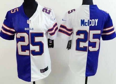Women's Buffalo Bills #25 LeSean McCoy Blue White Two Tone Game Jersey
