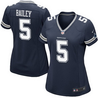 Women's Dallas Cowboys #5 Dan Bailey NFL Navy Blue Game Jersey