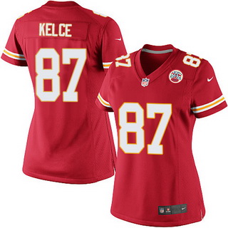 Women's Kansas City Chiefs #87 Travis Kelce Red Team Color NFL Nike Game Jersey