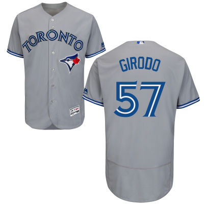 Men's Toronto Blue Jays #57 Chad Girodo Gray Road 2016 Flexbase Majestic Baseball Jersey