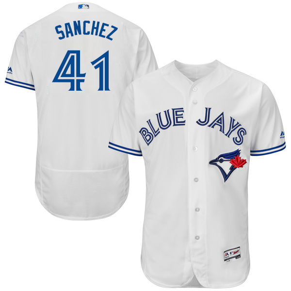 Men's Toronto Blue Jays #41 Aaron Sanchez White Home 2016 Flexbase Majestic Baseball Jersey