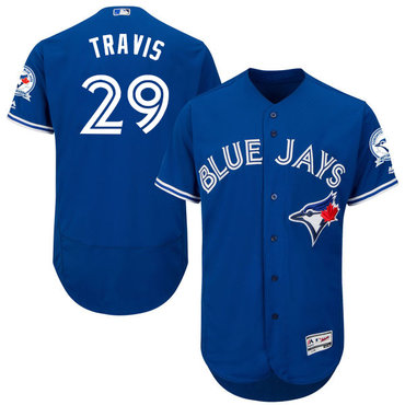 Men's Toronto Blue Jays #29 Devon Travis Royal Blue 2016 Flexbase Majestic Baseball Jersey