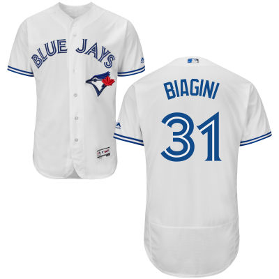 Men's Toronto Blue Jays #31 Joe Biagini White Home 2016 Flexbase Majestic Baseball Jersey