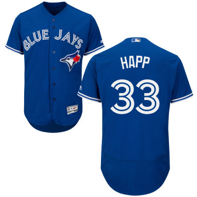Men's Toronto Blue Jays #33 J. A. Happ Royal Blue 2016 Flexbase Majestic Baseball Jersey