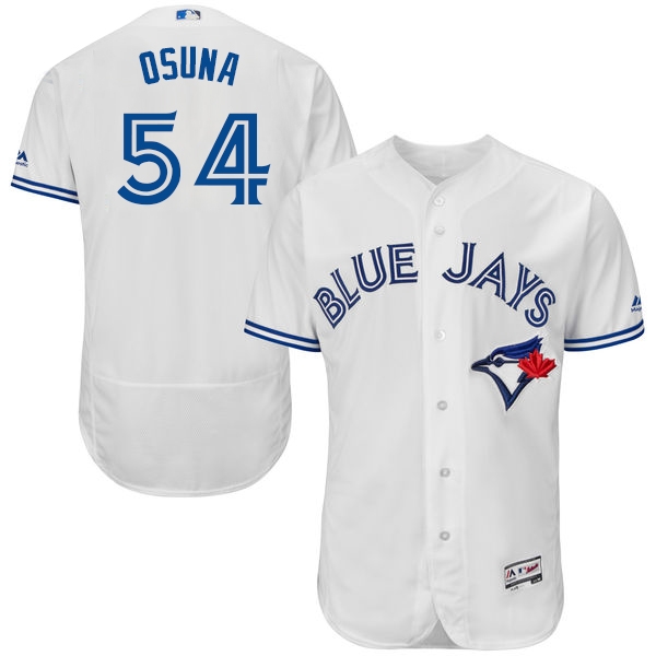 Men's Toronto Blue Jays #54 Roberto Osuna White Home 2016 Flexbase Majestic Baseball Jersey