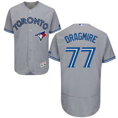 Men's Toronto Blue Jays #77 Brady Dragmire Gray Road 2016 Flexbase Majestic Baseball Jersey
