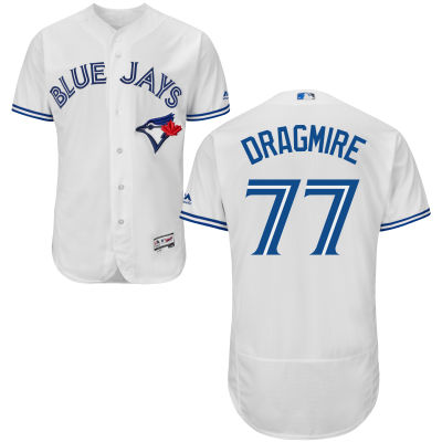 Men's Toronto Blue Jays #77 Brady Dragmire White Home 2016 Flexbase Majestic Baseball Jersey