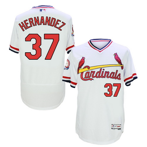St. Louis Cardinals #37 Keith Hernandez Retired White Pullover 2016 Flexbase Majestic Baseball Jersey