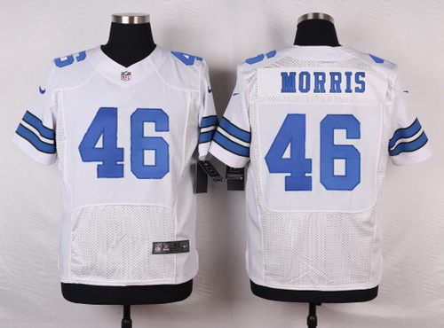 Men's Dallas Cowboys #46 Alfred Morris White Road NFL Nike Elite Jersey