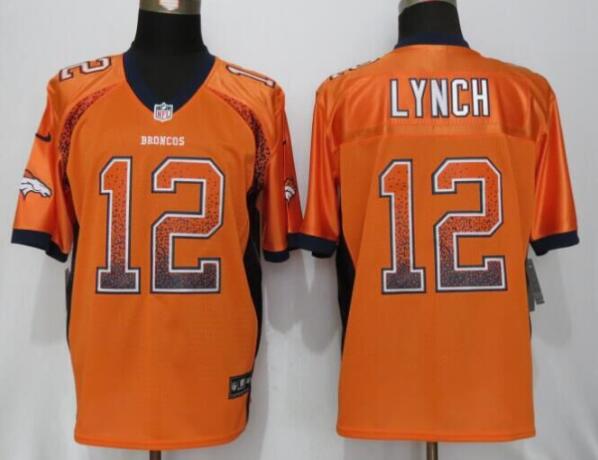 Men's Denver Broncos #12 Paxton Lynch Orange Drift Fashion NFL Nike Elite Jersey