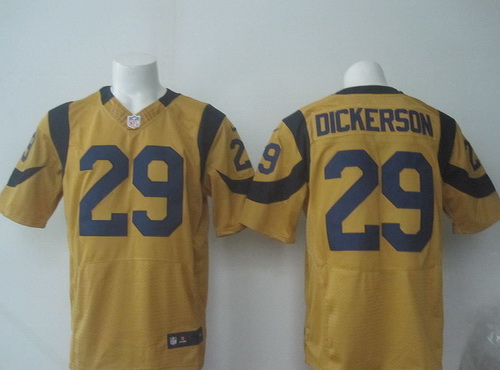 Men's Los Angeles Rams #29 Eric Dickerson Gold Retired Player NFL Nike Elite Jersey