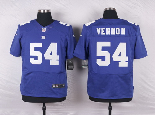 Men's New York Giants #54 Olivier Vernon Royal Blue Team Color NFL Nike Elite Jersey