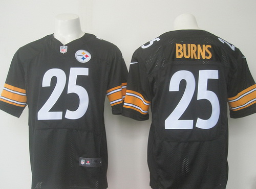 Men's Pittsburgh Steelers #25 Artie Burns Black Team Color NFL Nike Elite Jersey