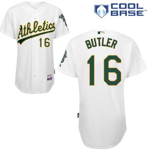 Men's Oakland Athletics #16 Billy Butler White Home Cool Base Baseball Jersey