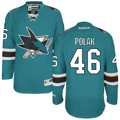 Men's San Jose Sharks #46 Roman Polak Teal Green Home Jersey