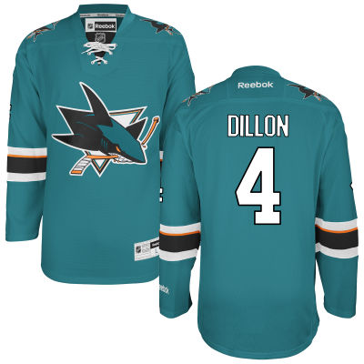 Men's San Jose Sharks #4 Brenden Dillon Teal Green Home Jersey