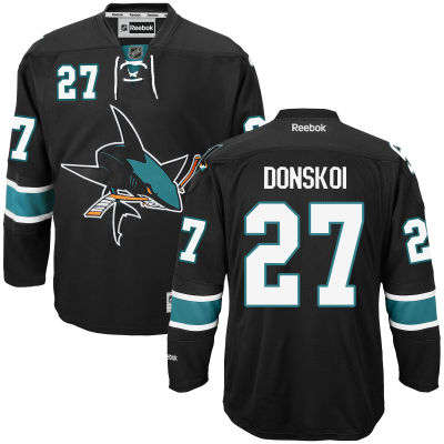 Men's San Jose Sharks #27 Joonas Donskoi Black Third Hockey Jersey