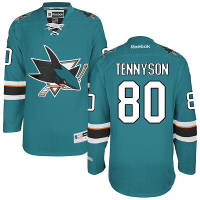 Men's San Jose Sharks #80 Matt Tennyson Teal Green Home Jersey