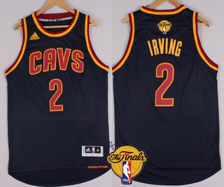 Men's Cleveland Cavaliers #2 Kyrie Irving 2016 The NBA Finals Patch Navy Blue Jersey