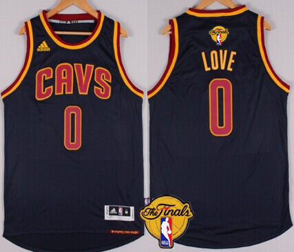 Men's Cleveland Cavaliers #0 Kevin Love 2016 The NBA Finals Patch Navy Blue Jersey