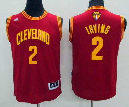 Youth Cleveland Cavaliers #2 Kyrie Irving Red 2016 The NBA Finals Patch Jersey