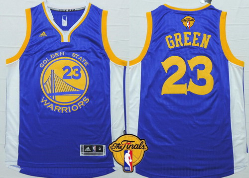 Men's Golden State Warriors #23 Draymond Green Blue 2016 The NBA Finals Patch Jersey