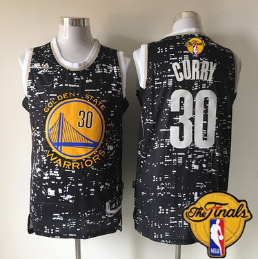 Men's Golden State Warriors #30 Stephen Curry Urban Luminous 2016 The NBA Finals Patch Jersey