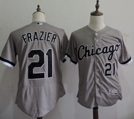 Men's Chicago White Sox #21 Todd Frazier Gray Road 2016 Flexbase Majestic Baseball Jersey