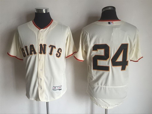 Men's San Francisco Giants #24 Willie Mays Retired Cream 2016 Flexbase Majestic Baseball Jersey