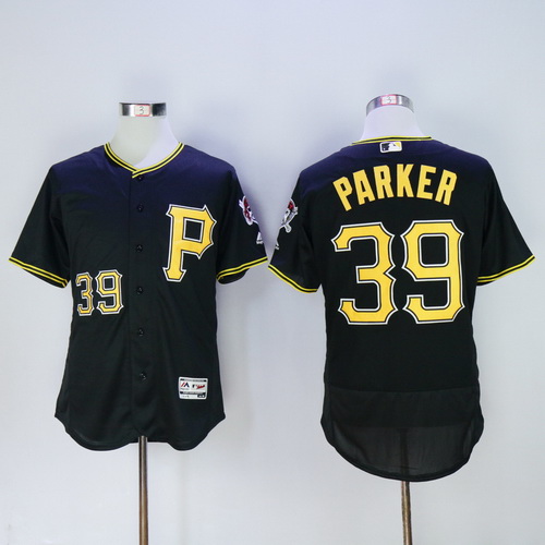 Men's Pittsburgh Pirates #39 Dave Parker Retired Black 2016 Flexbase Majestic Baseball Jersey