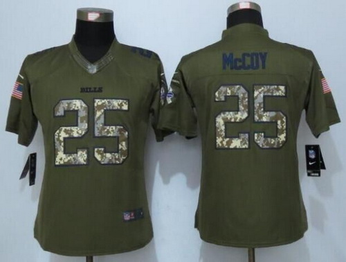 Women's Buffalo Bills #25 LeSean McCoy Green Salute to Service NFL Nike Limited Jersey