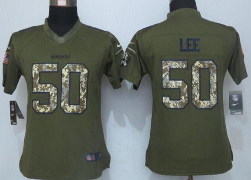Women's Dallas Cowboys #50 Sean Lee Green Salute to Service NFL Nike Limited Jersey