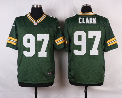 Men's Green Bay Packers #97 Kenny Clark Green Team Color NFL Nike Elite Jersey