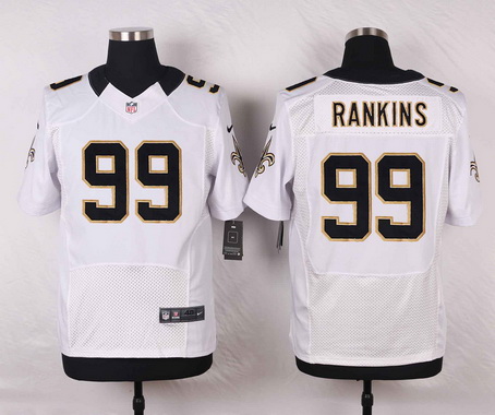 Men's New Orleans Saints #99 Sheldon Rankins White Road NFL Nike Elite Jersey