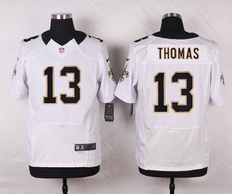 Men's New Orleans Saints #13 Michael Thomas White Road NFL Nike Elite Jersey