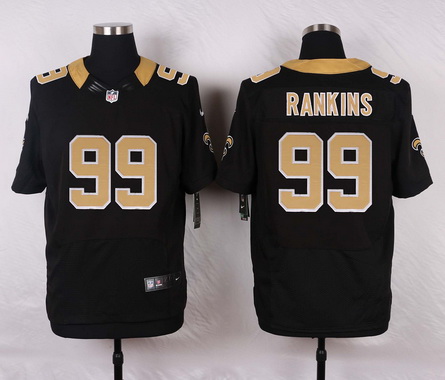 Men's New Orleans Saints #99 Sheldon Rankins Black Team Color NFL Nike Elite Jersey