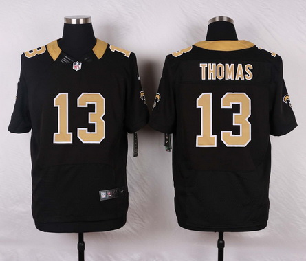 Men's New Orleans Saints #13 Michael Thomas Black Team Color NFL Nike Elite Jersey