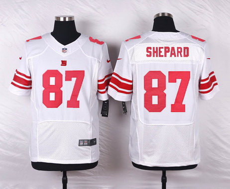Men's New York Giants #87 Sterling Shepard White Road NFL Nike Elite Jersey