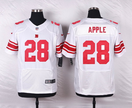 Men's New York Giants #28 Eli Apple White Road NFL Nike Elite Jersey