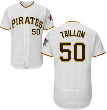 Men's Pittsburgh Pirates #50 Jameson Taillon White Home 2016 Flexbase Majestic Baseball Jersey