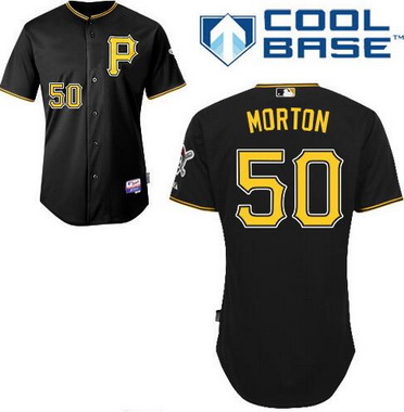 Men's Pittsburgh Pirates #50 Jameson Taillon Black Cool Base Baseball Jersey